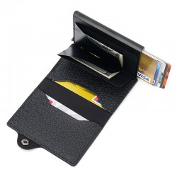 2023 New Automatic Pop-up Card Case Pu Metal Aluminum Case Card Holder Rfid Card Holder Credit Card Case Wholesale