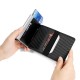 Cross-border Hot Men's Wallet Aluminum Alloy Anti-magnetic Card Case Carbon Fiber Pattern Three-fold Automatic Elastic Card Credit Card Bag