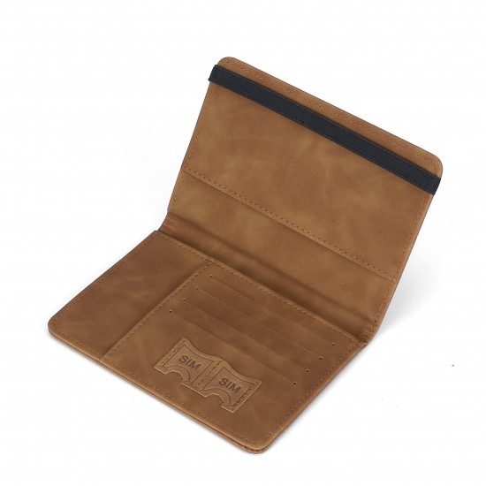 Frosted Pu Passband Bag Men's Multifunctional Passband Holder Anti-loss Passband Passport Certificate Set