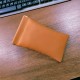 First Layer Cowhide Glasses Bag Automatic Closure Shrapnel Leather Sunglasses Sunglasses Reading Glasses Storage Bag Cowhide Case
