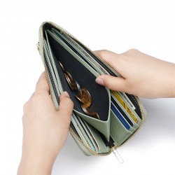 Amazon's New Leather Wallet Rfid Anti-theft Brush Multi-card Long Wallet Cowhide Japanese Women's Coin Purse