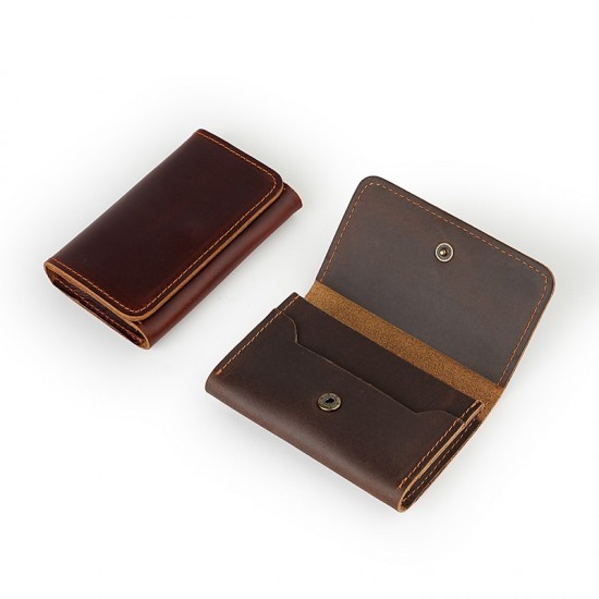 Crazy Horse Leather European And American Men's Card Bag Russian Genuine Leather Multifunctional Wallet Card Holder Aliexpress Cowhide Card Set