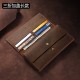 Readable Retro Crazy Horse Cowhide Men's Long  Medium And Short Wallet Oil-impregnated Leather Multi-card Leather Dollar Wallet