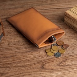 First Layer Cowhide Glasses Bag Automatic Closure Shrapnel Leather Sunglasses Sunglasses Reading Glasses Storage Bag Cowhide Case