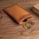 First Layer Cowhide Glasses Bag Automatic Closure Shrapnel Leather Sunglasses Sunglasses Reading Glasses Storage Bag Cowhide Case