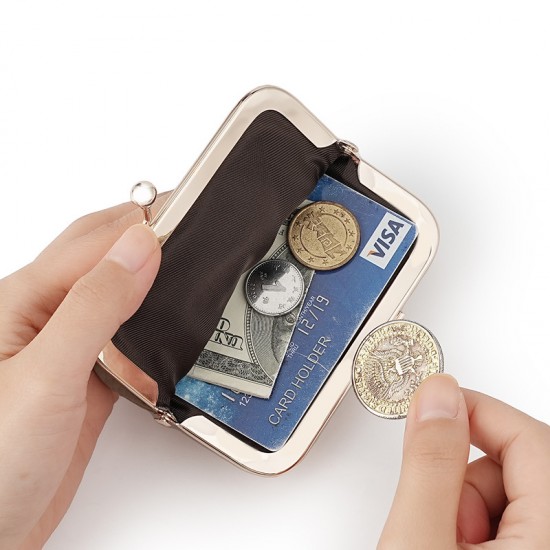 Japanese-style Gold Leather Ladies Wallet Rfid Multifunctional Wallet Out Of The Street Hand Carrying Hinged Bag 2-in -1 Change Wallet Bag