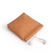New Leather Gold Shrapnel Wallet Head Layer Leather Automatic Closing Coin Purse First Jewelry Lipstick Earphone Storage