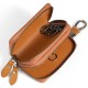 Retro Oil Wax Leather Color Car Key Bag Cowhide Car Key Protective Cover Transparent Car Key Cover Wholesale